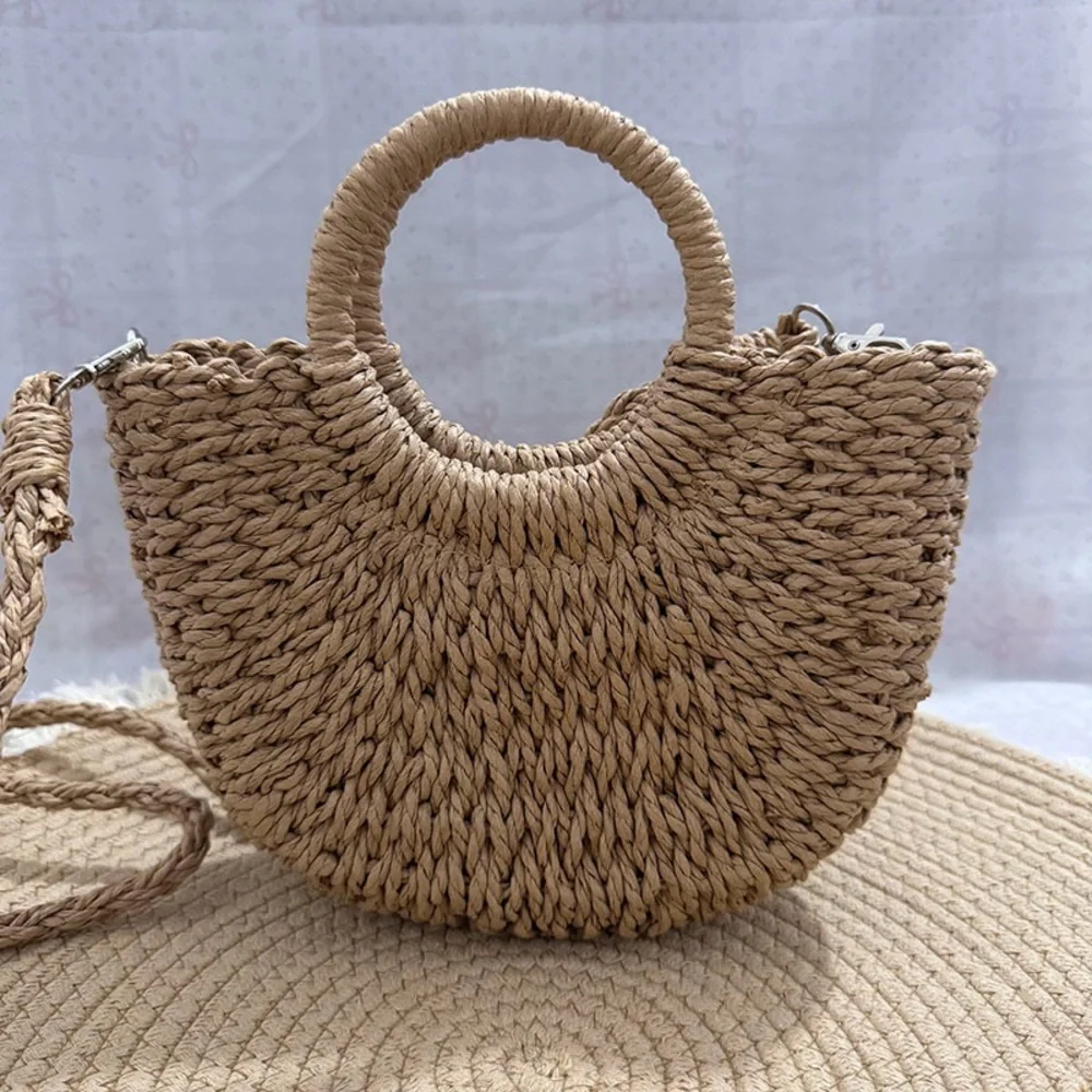 Yves Saint Laurent Woven Straw Crossbody Bag - Picture 3 of 5